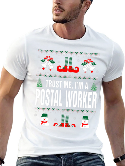 Camiseta Navideña Trust Me Im a Postal Worker