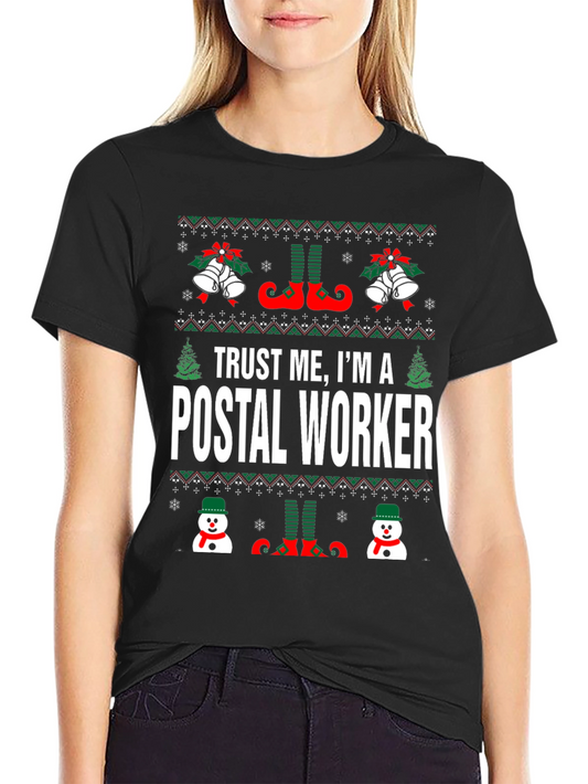Camiseta Navideña Trust Me Im a Postal Worker