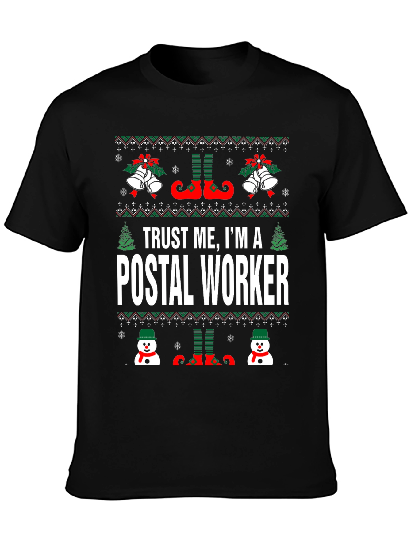 Camiseta Navideña Trust Me Im a Postal Worker