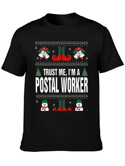 Camiseta Navideña Trust Me Im a Postal Worker