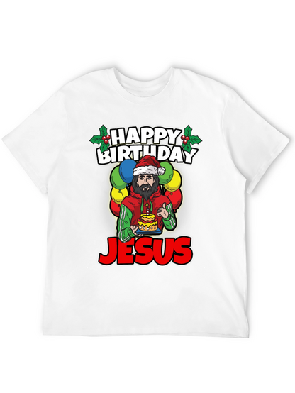Camiseta Feliz Cumpleaños Jesús - Estilo Navideño