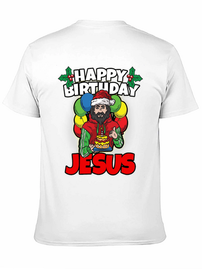 Camiseta Feliz Cumpleaños Jesús - Estilo Navideño