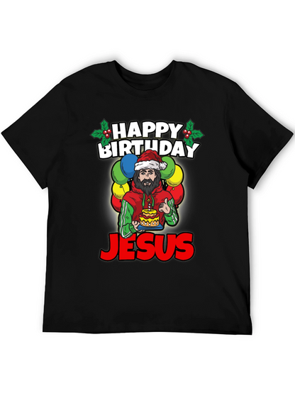 Camiseta Feliz Cumpleaños Jesús - Estilo Navideño