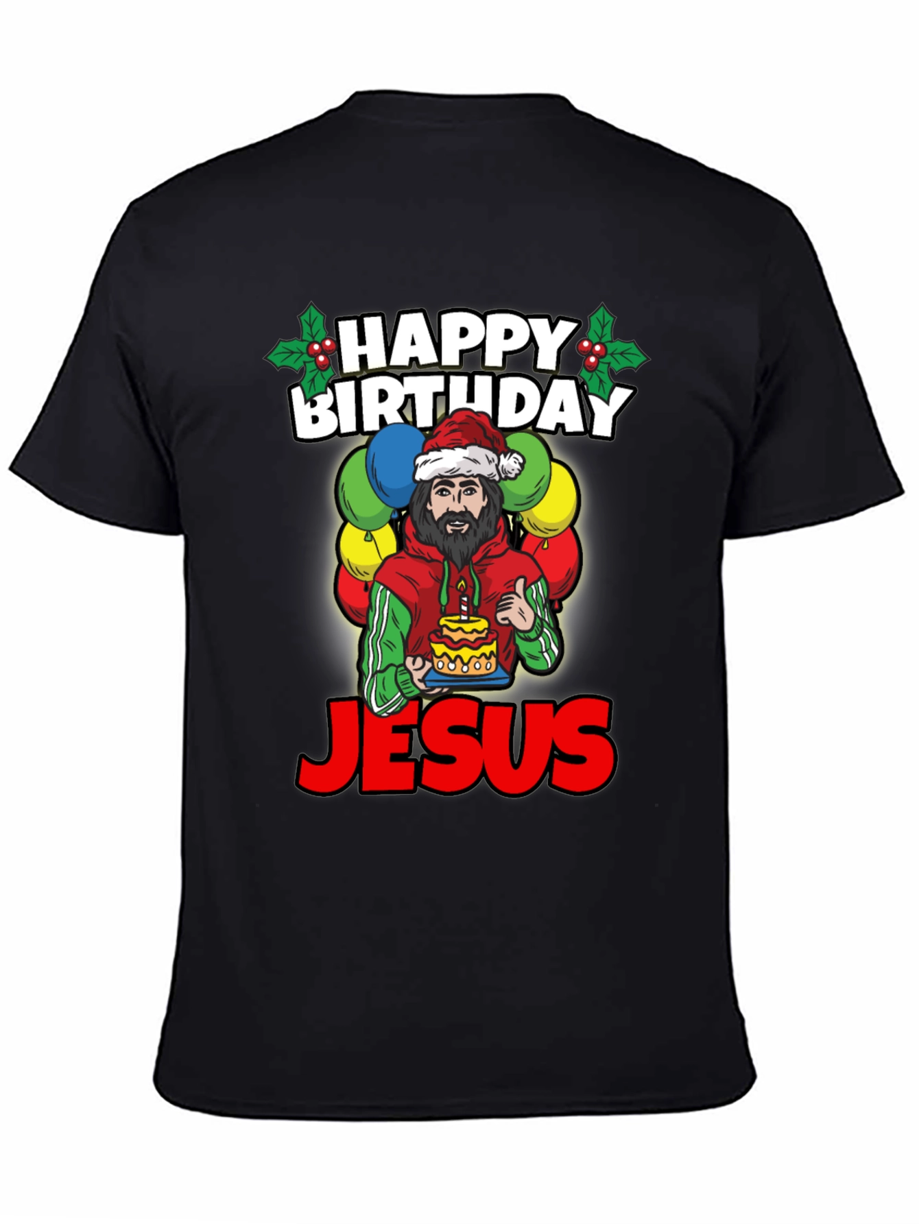 Camiseta Feliz Cumpleaños Jesús - Estilo Navideño