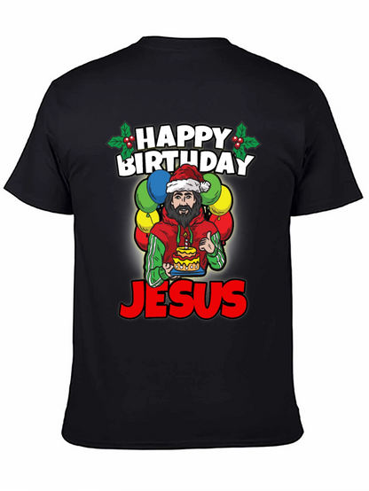 Camiseta Feliz Cumpleaños Jesús - Estilo Navideño