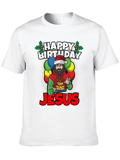 Camiseta Feliz Cumpleaños Jesús - Estilo Navideño