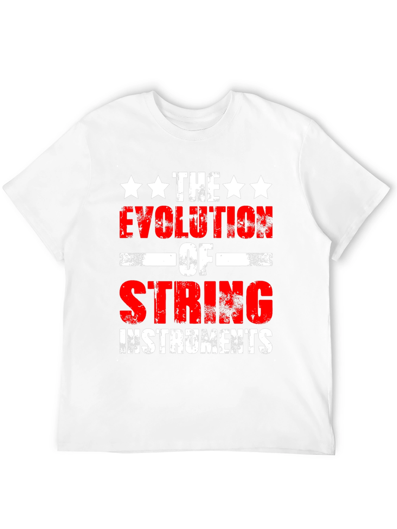 Camiseta Negra Evolución de Instrumentos de Cuerda