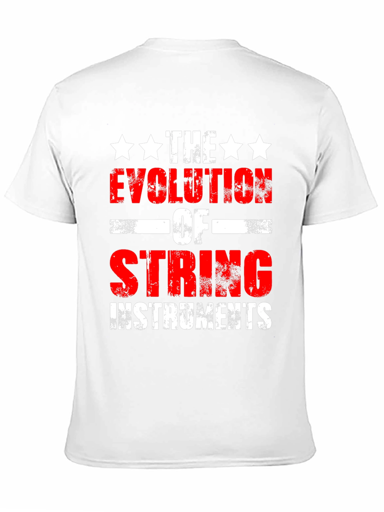 Camiseta Negra Evolución de Instrumentos de Cuerda