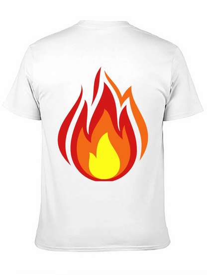 Camiseta Negra con Llamas Ardientes