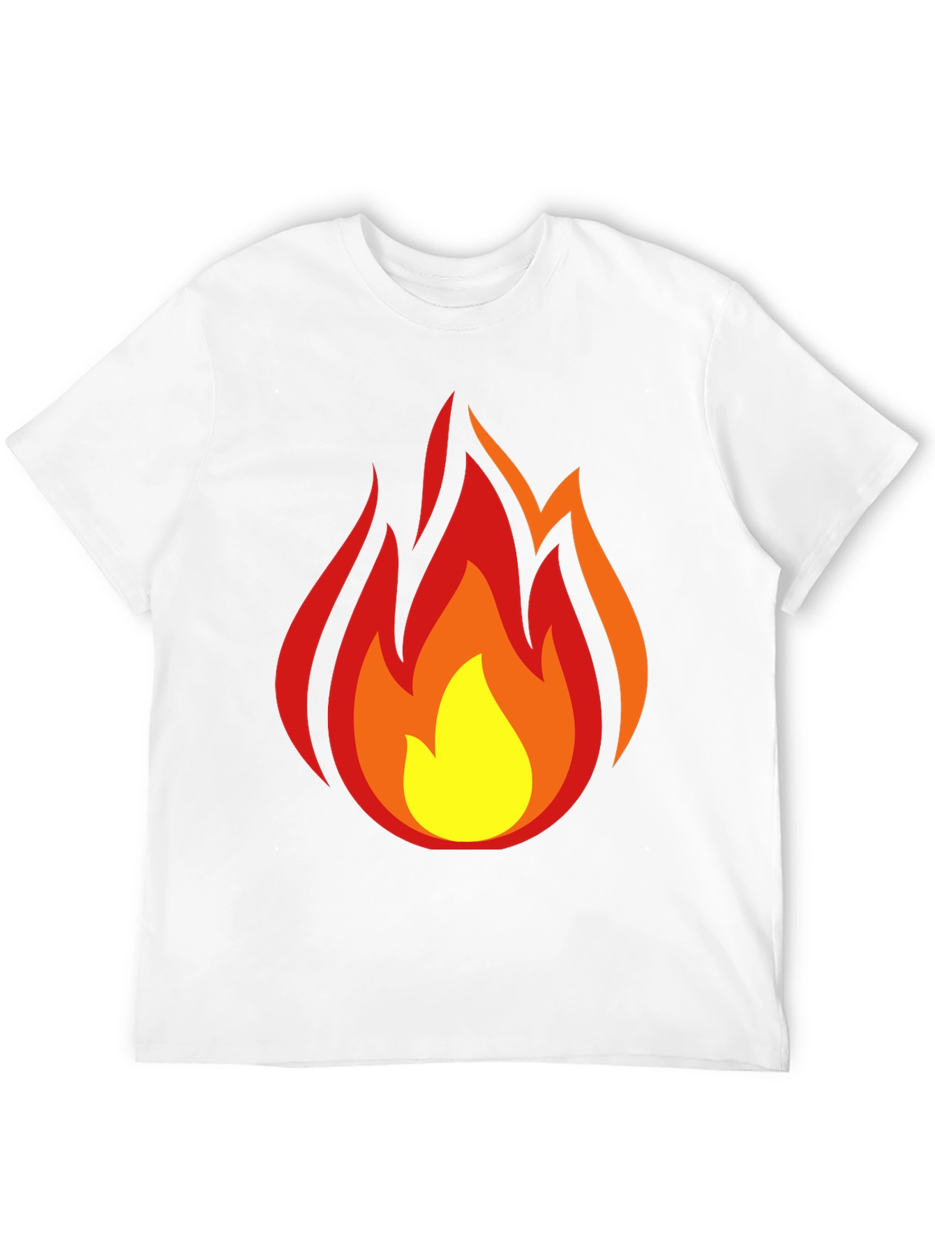 Camiseta Negra con Llamas Ardientes