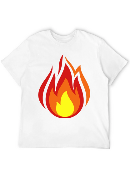 Camiseta Negra con Llamas Ardientes