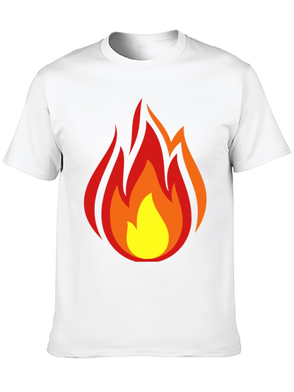 Camiseta Negra con Llamas Ardientes