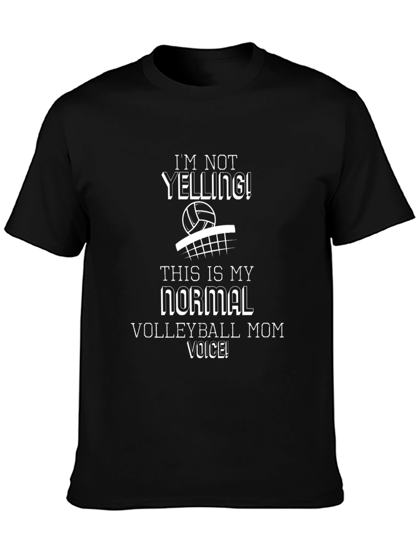 Camiseta Negra con Diseño de Voleibol para Mamá