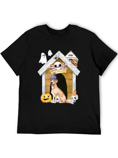 Camiseta Halloween Perro en Caseta Embrujada