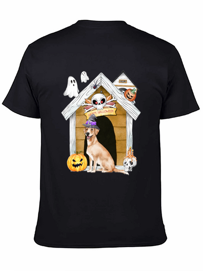 Camiseta Halloween Perro en Caseta Embrujada