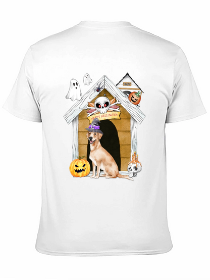 Camiseta Halloween Perro en Caseta Embrujada