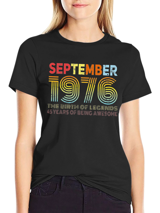 Camiseta Vintage Septiembre 1976 Leyendas