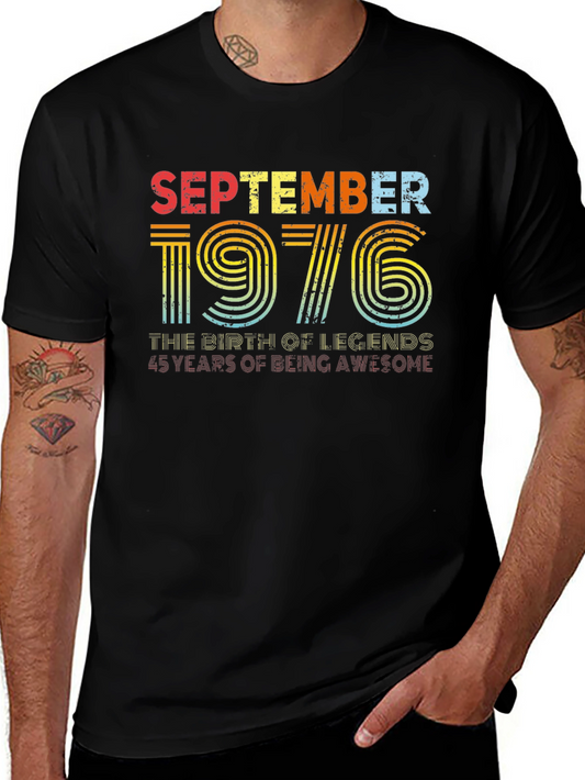 Camiseta Vintage Septiembre 1976 Leyendas