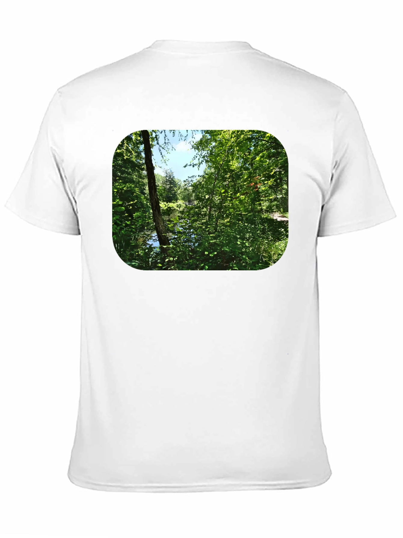 Camiseta Negra con Diseño de Naturaleza