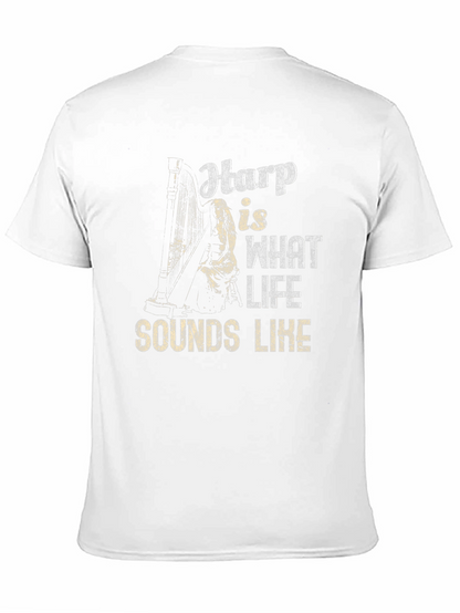 Camiseta Negra Harp is What Life Sounds Like