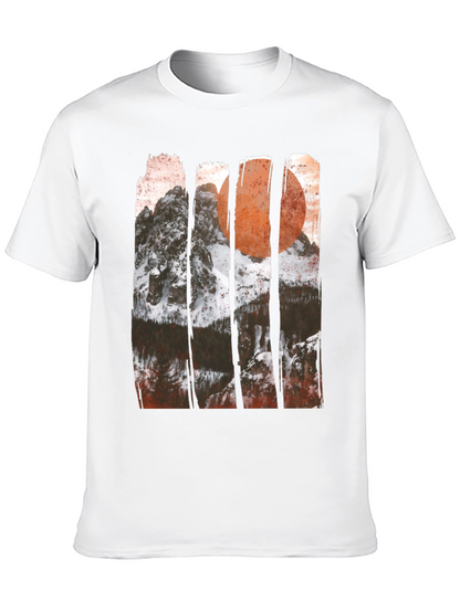 Camiseta Gráfica Montaña y Sol