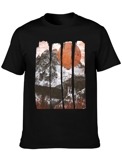 Camiseta Gráfica Montaña y Sol