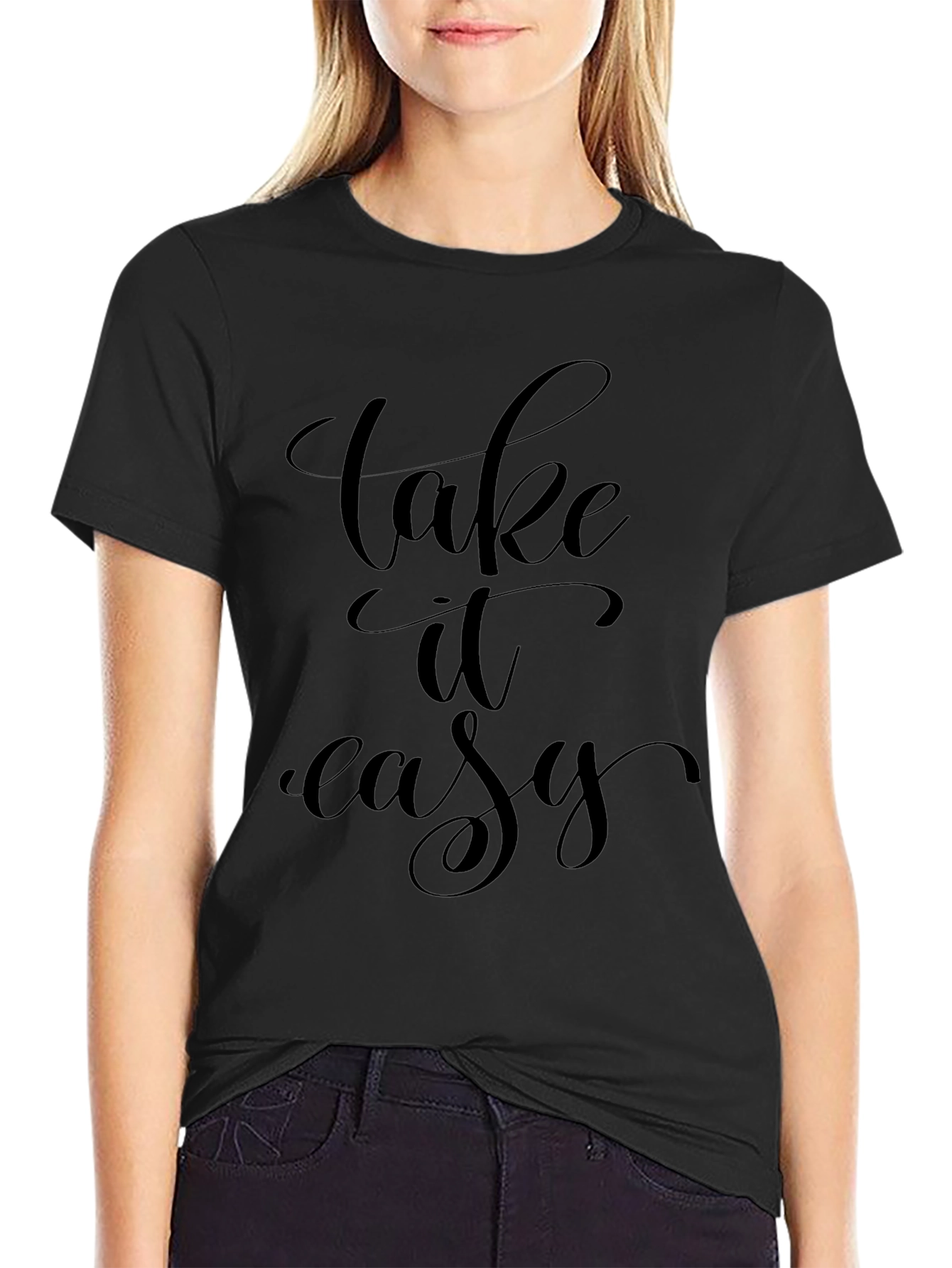Camiseta Negra Relax: Take It Easy