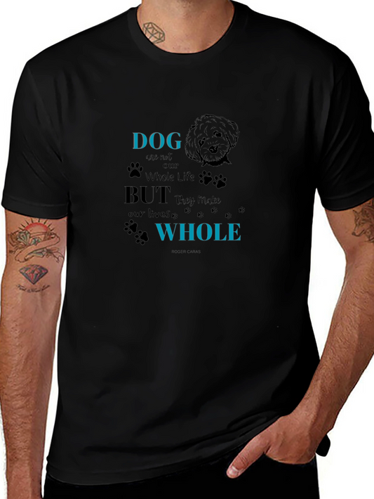 Camiseta Negra Dog Whole Life para Amantes de los Perros