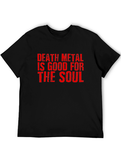 Camiseta Negra Death Metal para Hombre