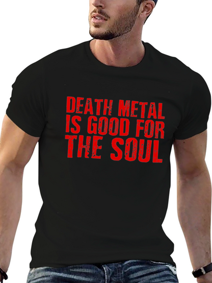 Camiseta Negra Death Metal para Hombre