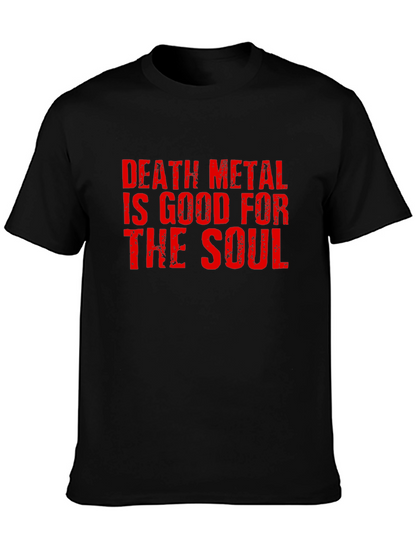 Camiseta Negra Death Metal para Hombre