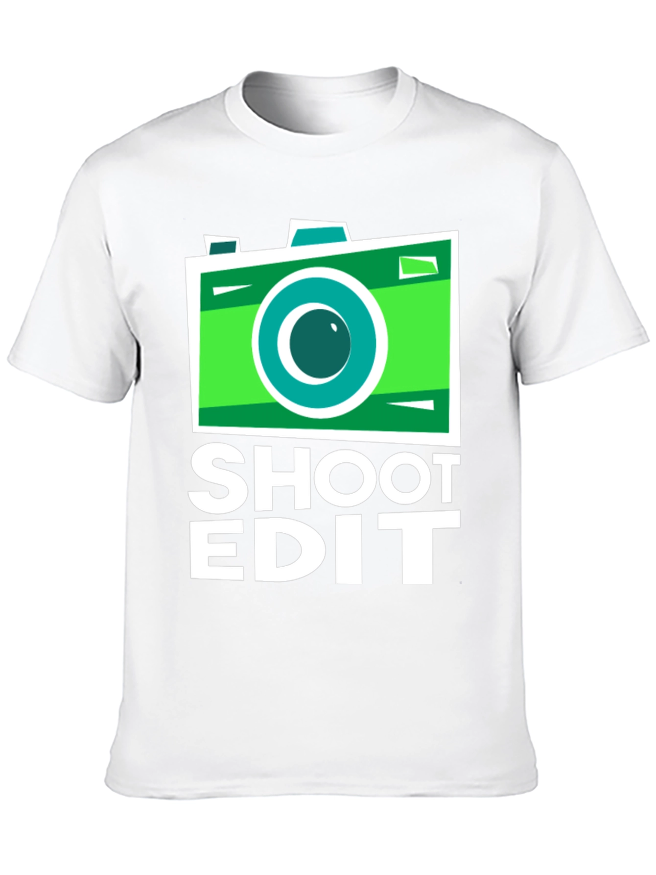 Camiseta Negra con Diseño de Cámara para Fotógrafos