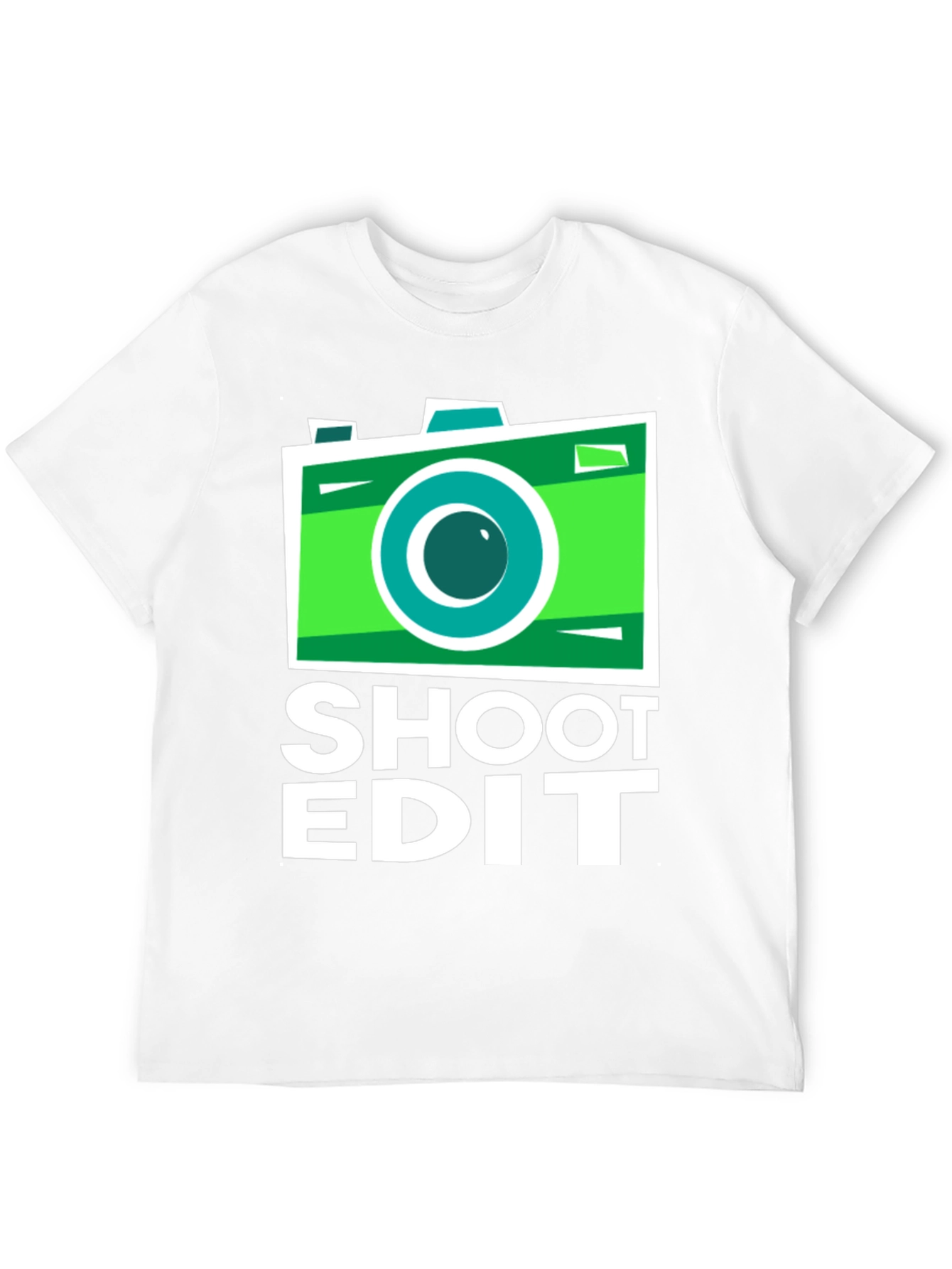 Camiseta Negra con Diseño de Cámara para Fotógrafos