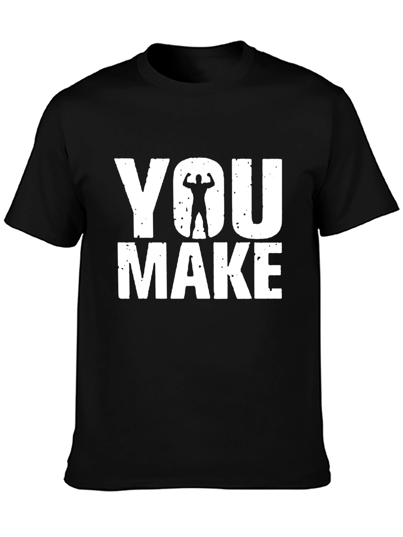 Camiseta Negra YOU MAKE ME Gimnasio