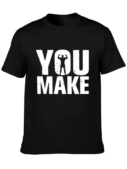 Camiseta Negra YOU MAKE ME Gimnasio