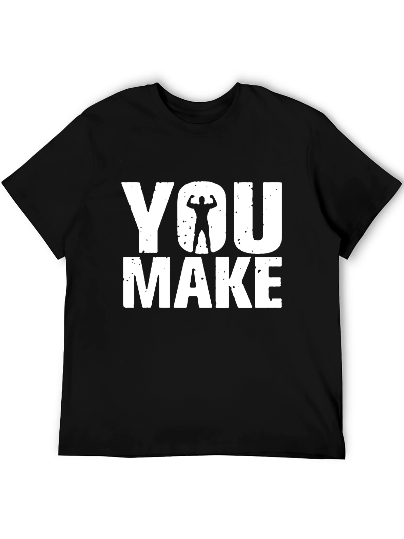 Camiseta Negra YOU MAKE ME Gimnasio