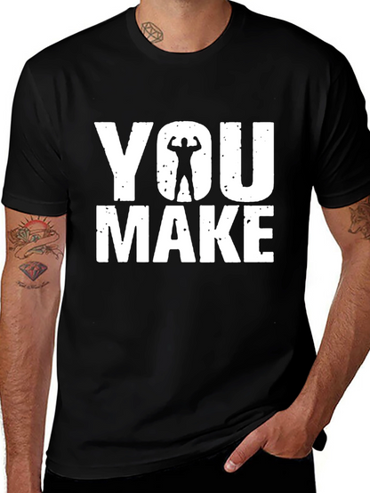 Camiseta Negra YOU MAKE ME Gimnasio