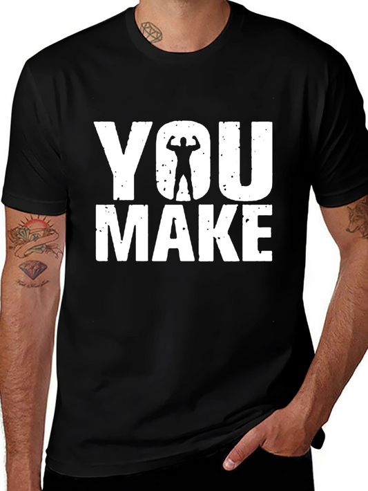 Camiseta Negra YOU MAKE ME Gimnasio