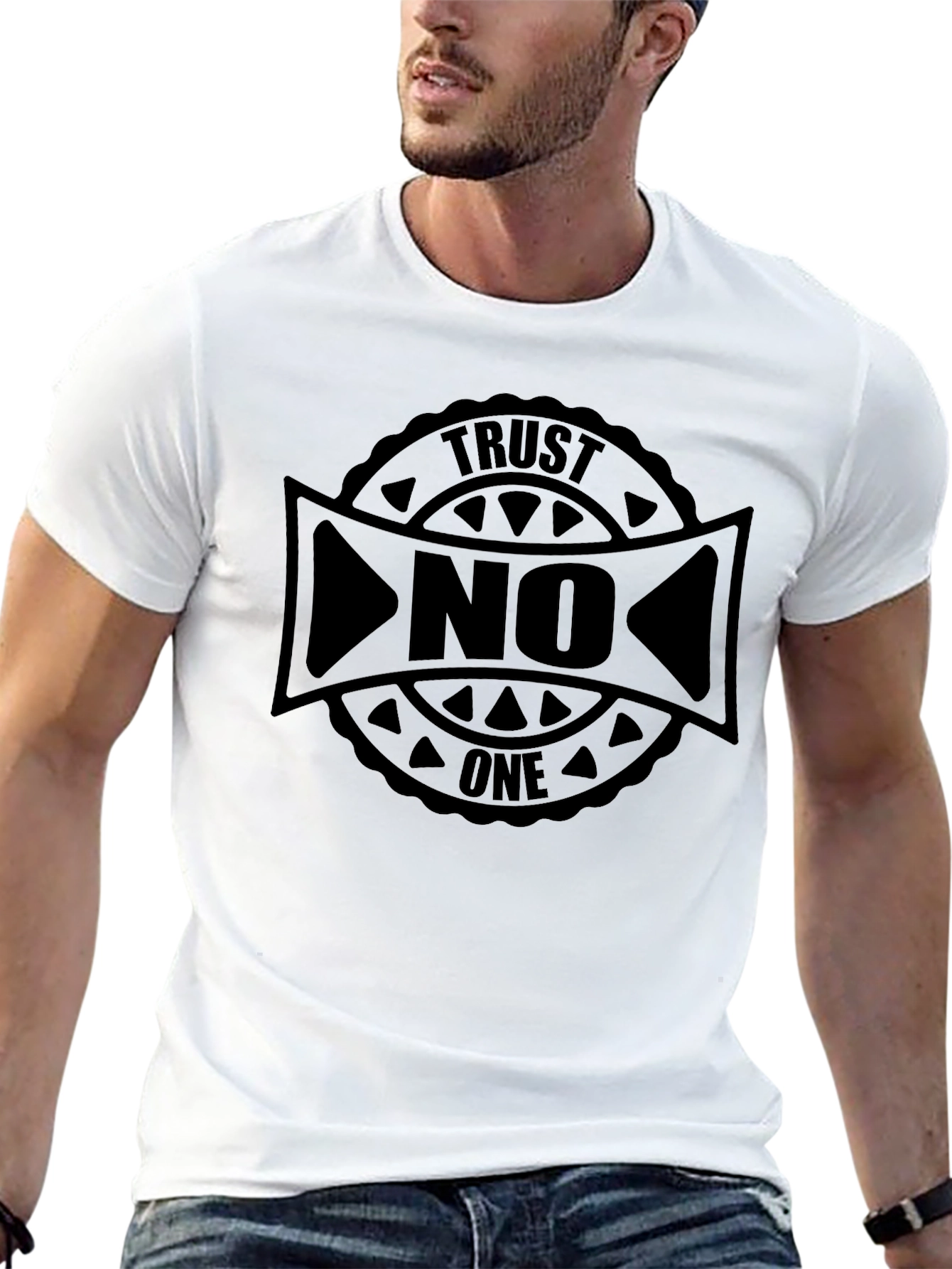 Camiseta Negra Trust No One - Estilo Urbano