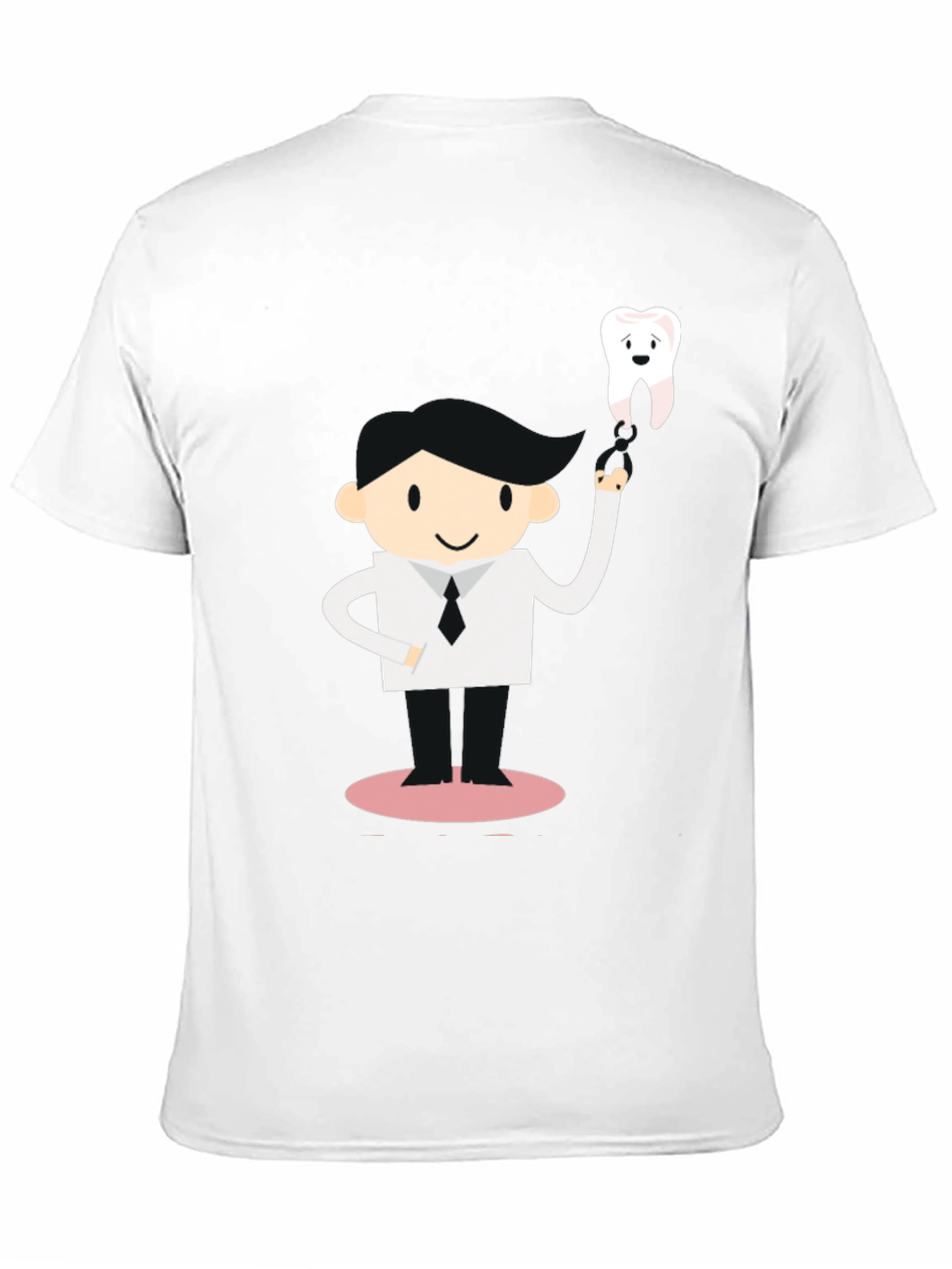 Camiseta Negra Diseño Dentista con Diente