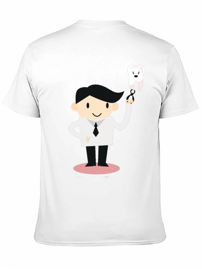 Camiseta Negra Diseño Dentista con Diente