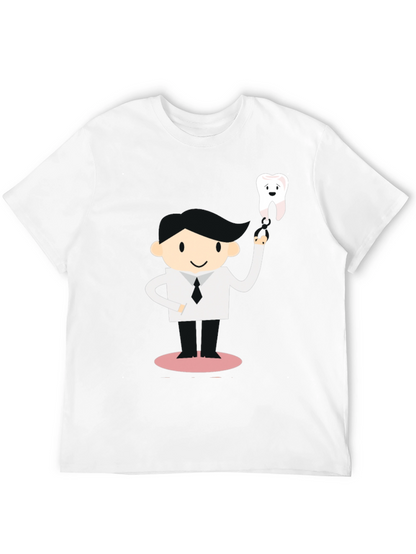 Camiseta Negra Diseño Dentista con Diente