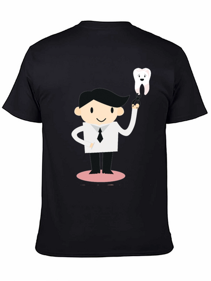 Camiseta Negra Diseño Dentista con Diente