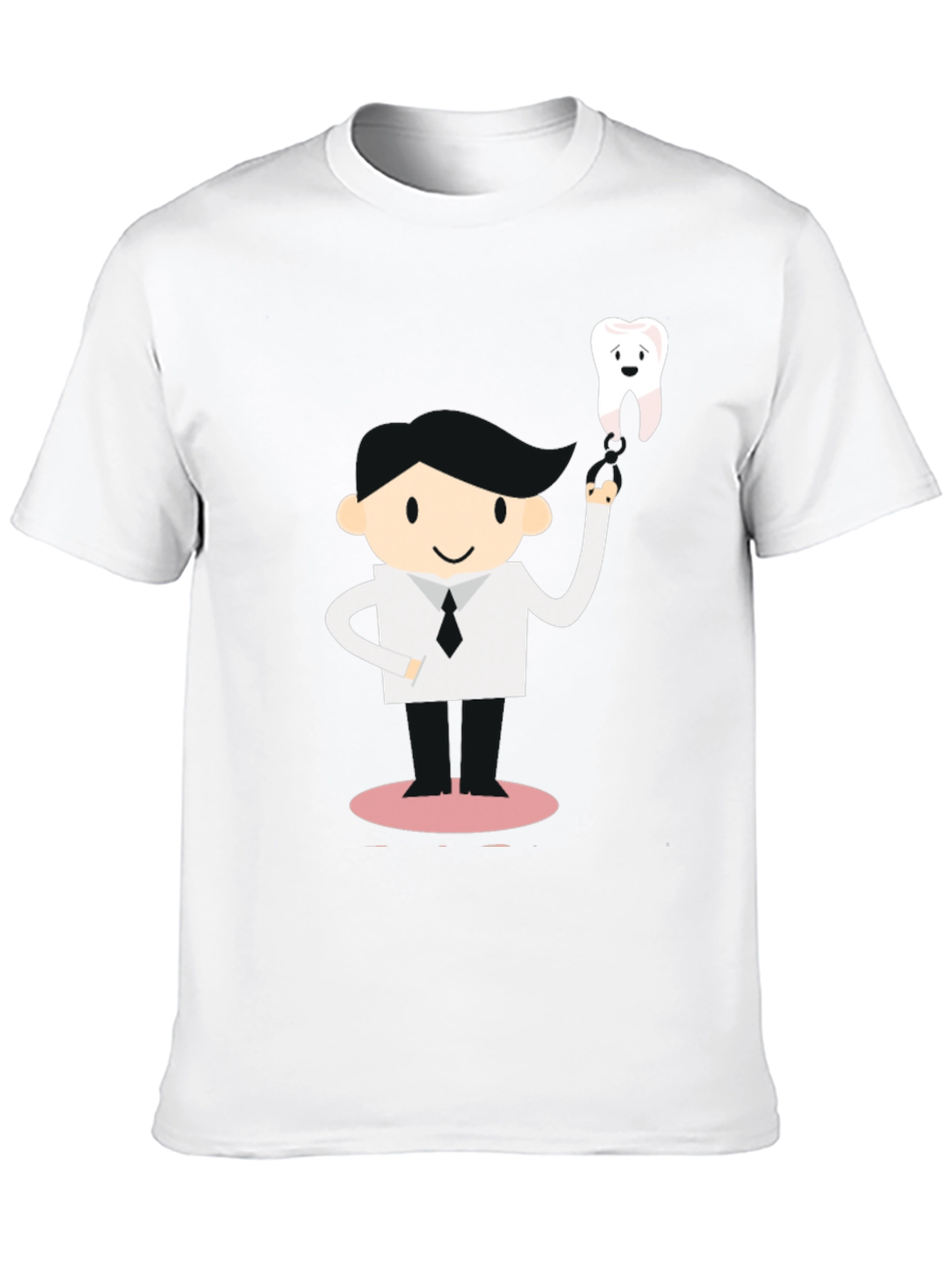 Camiseta Negra Diseño Dentista con Diente