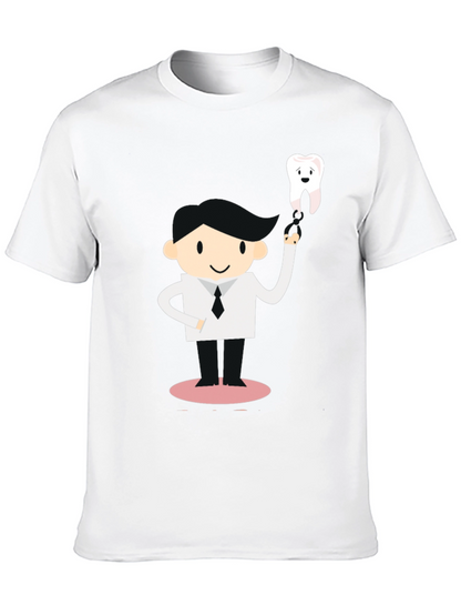 Camiseta Negra Diseño Dentista con Diente