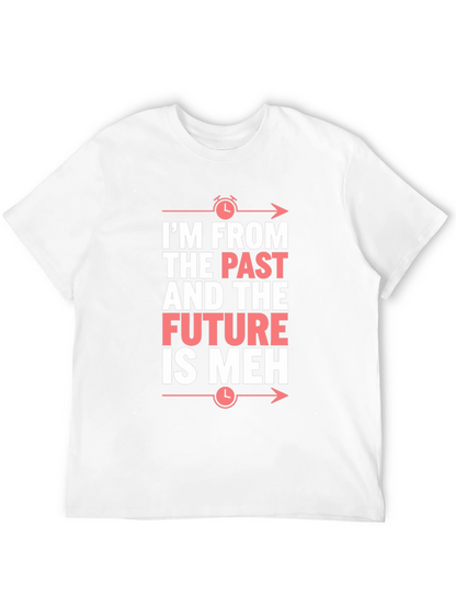 Camiseta Negra: Pasado Futuro ¡Meh! Divertida