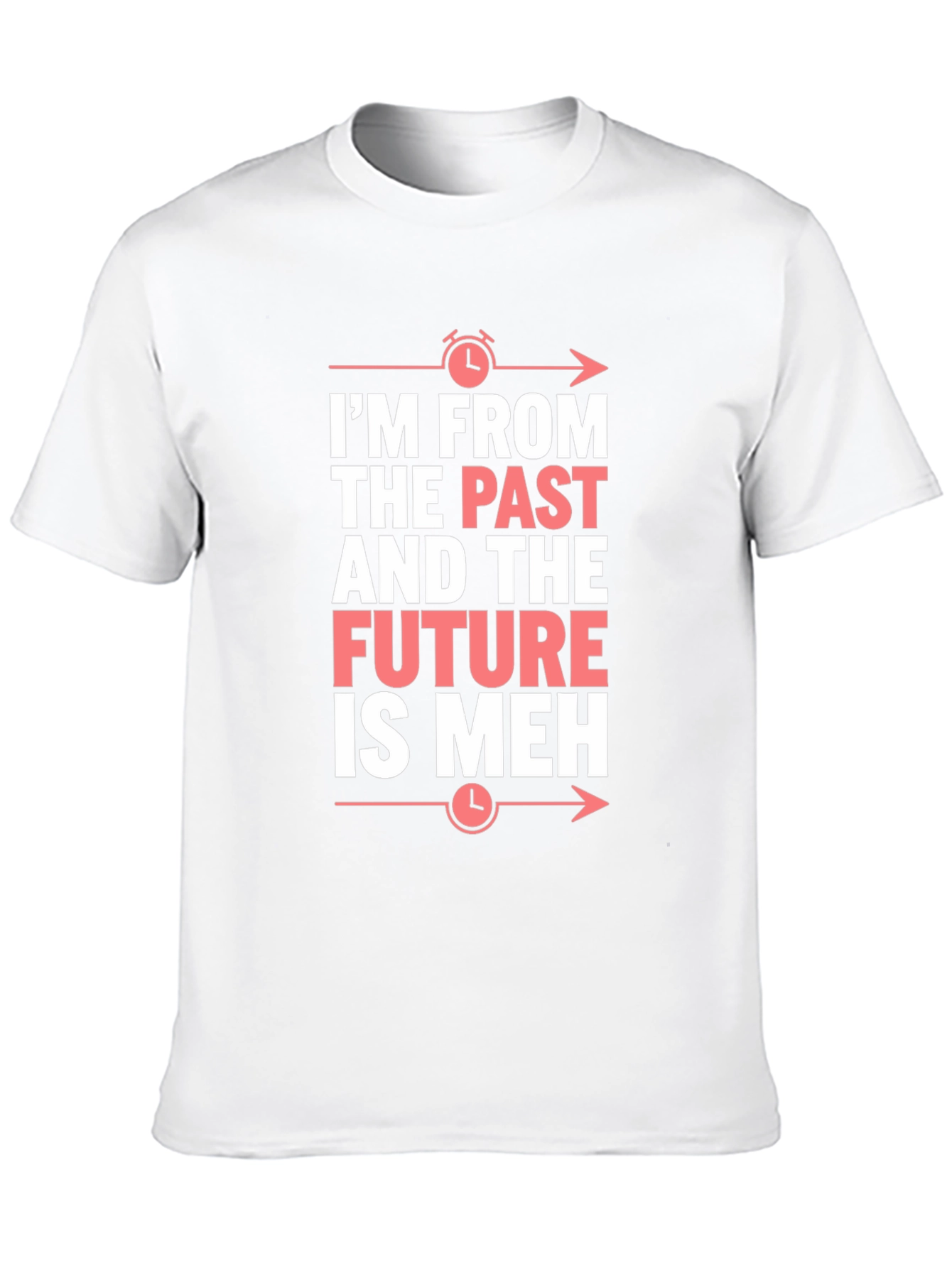 Camiseta Negra: Pasado Futuro ¡Meh! Divertida