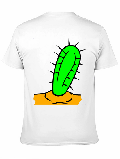 Camiseta Negra con Diseño de Cactus Divertido