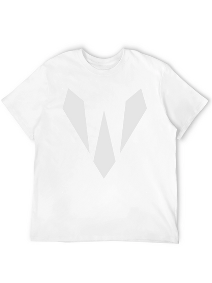 Camiseta Negra con Diseño Abstracto en Blanco