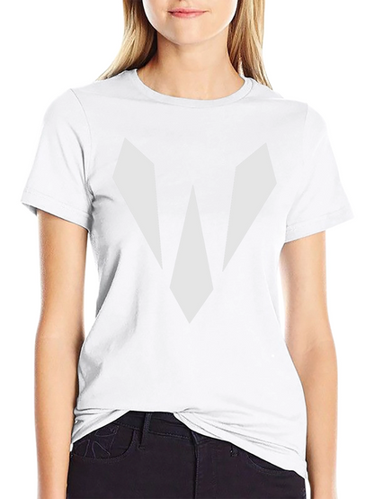 Camiseta Negra con Diseño Abstracto en Blanco